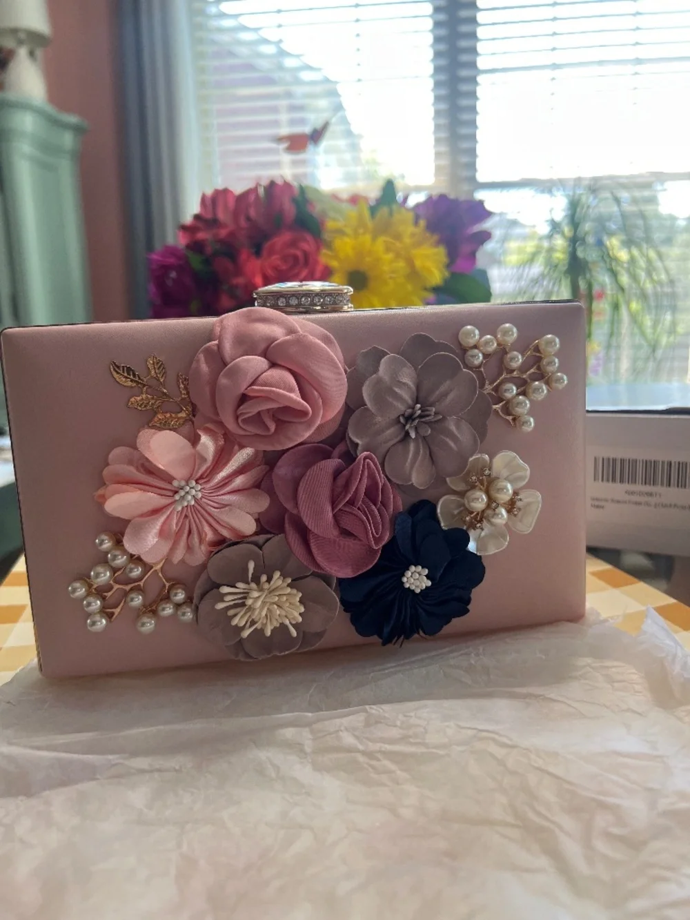 Milisente Flower Clutch Evening Bag
